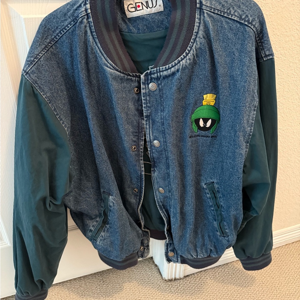 Marvin the Martian Denim bomber jacket